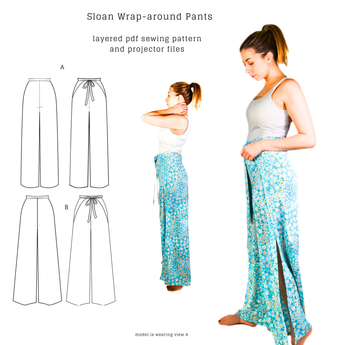Sloan Wrap Pants Pdf sewing pattern