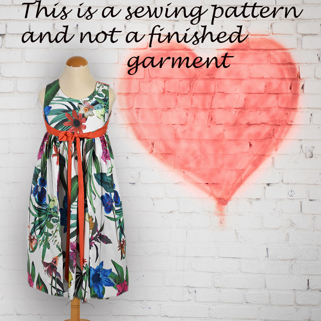 Elena pdf girls dress sewing pattern