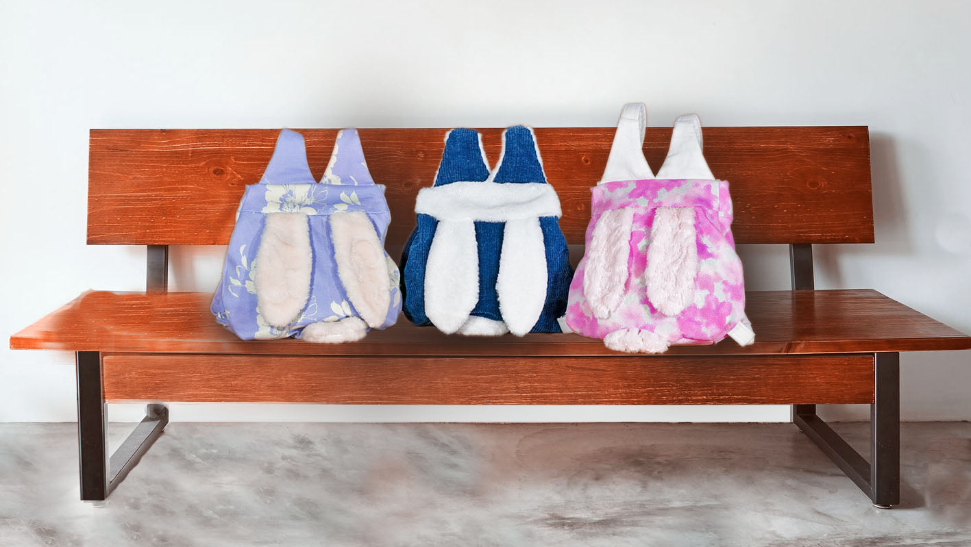 free girls backpack pattern, sewing pattern, bunny ears backpack pattern, fun backpack pattern, rabbit ears backpack pattern, free rabbit bag pattern with instructions, pdf pattern, downloadable sewing pattern