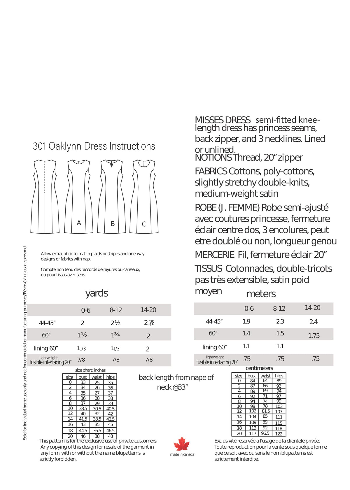 Oaklynn Dress Pattern