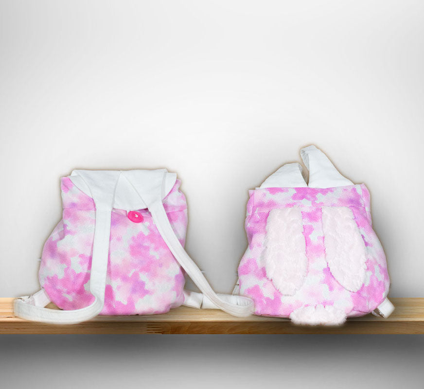 free girls backpack pattern, sewing pattern, bunny ears backpack pattern, fun backpack pattern, rabbit ears backpack pattern, free rabbit bag pattern with instructions, pdf pattern, downloadable sewing pattern