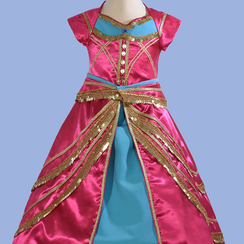 princess jasmine halloween costume, girls princess costume, princess dress, fancy princess jasmine dress, beautiful princess jasmine inspired, costume, so fancy prncess costume long princess dress, pouffy costume, girls costume,