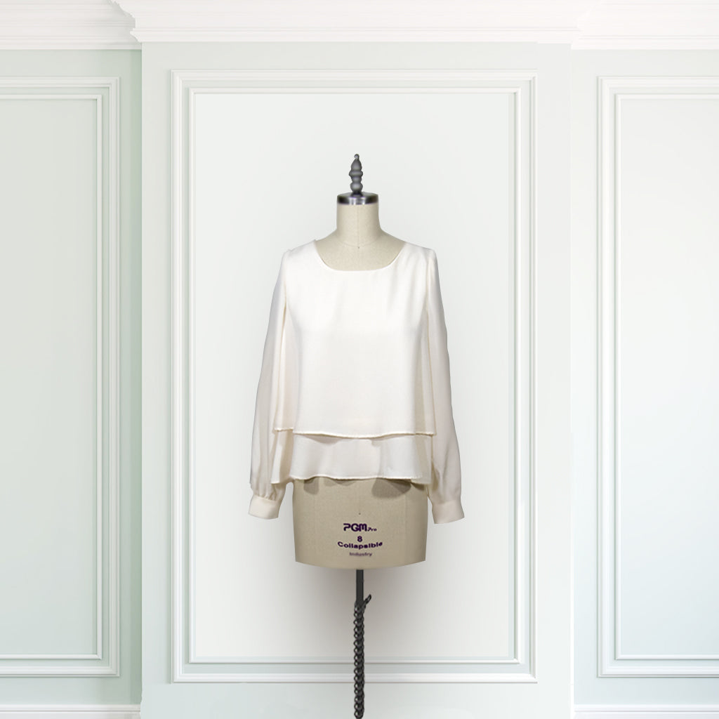 frill blouse pattern, sewing pattern, ruffle blouse pattern, unique pattern, original design, long sleeve blouse, ruffled top blouse, pdf pattern, printed sewing pattern